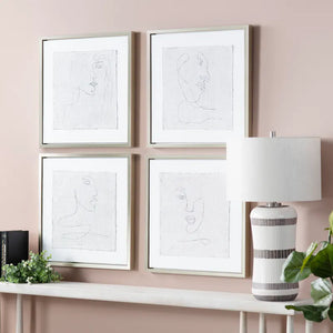 Contour Studies Framed Wall Art – Set of 4 - OL