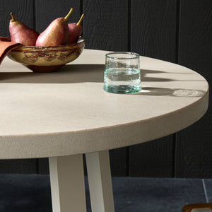 Cyrus 32" Outdoor Round Dining Table Natural Sand OL