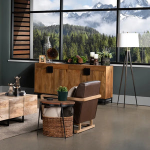 Adventurous 4-Door, 4-Drawer Media Credenza - OL