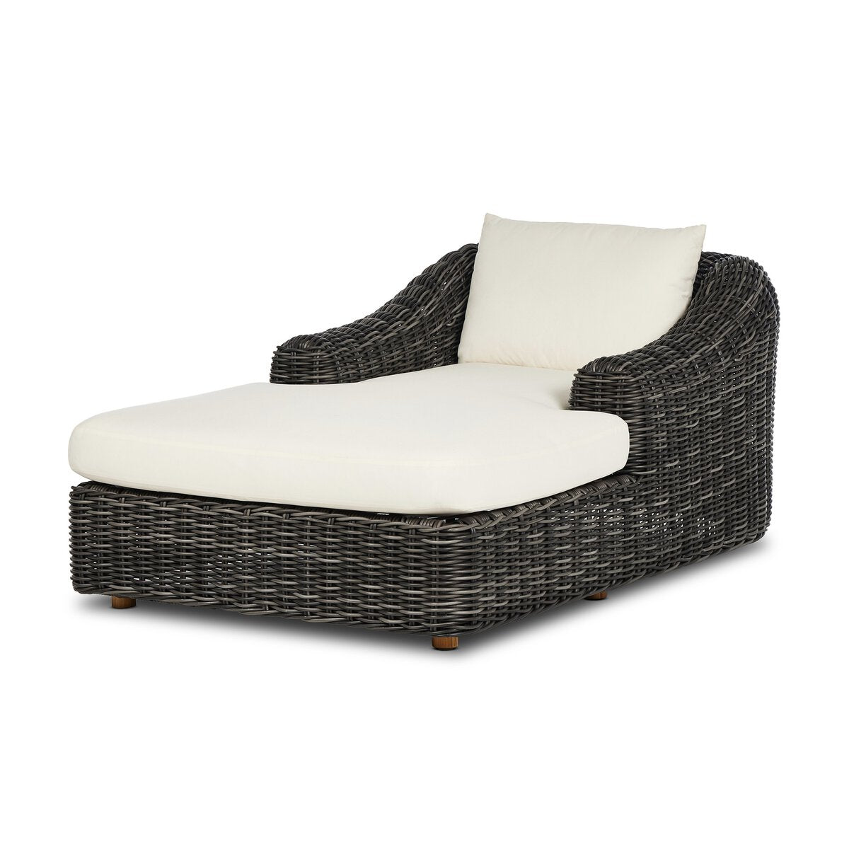 Messina Outdoor Chaise Lounge Venao Ivory Chunky Charcoal OL