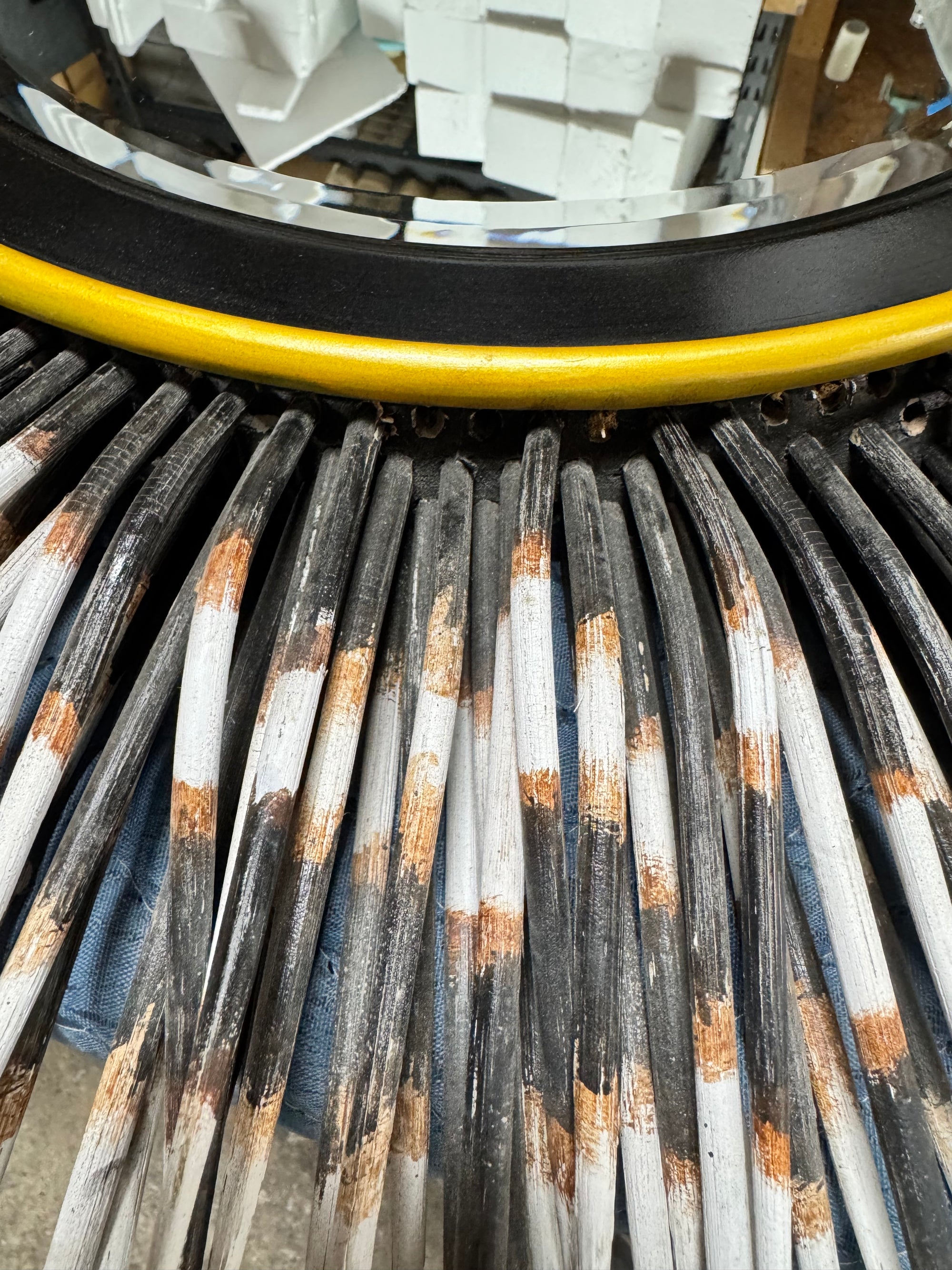 Black Porcupine Quill Mirror