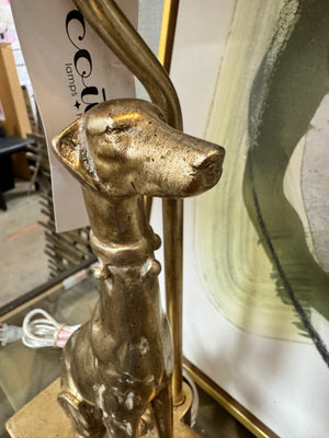 Left Regal Dog Table Lamp