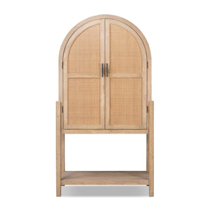 Dulane Bar Cabinet Light Natural Parawood Veneer OL