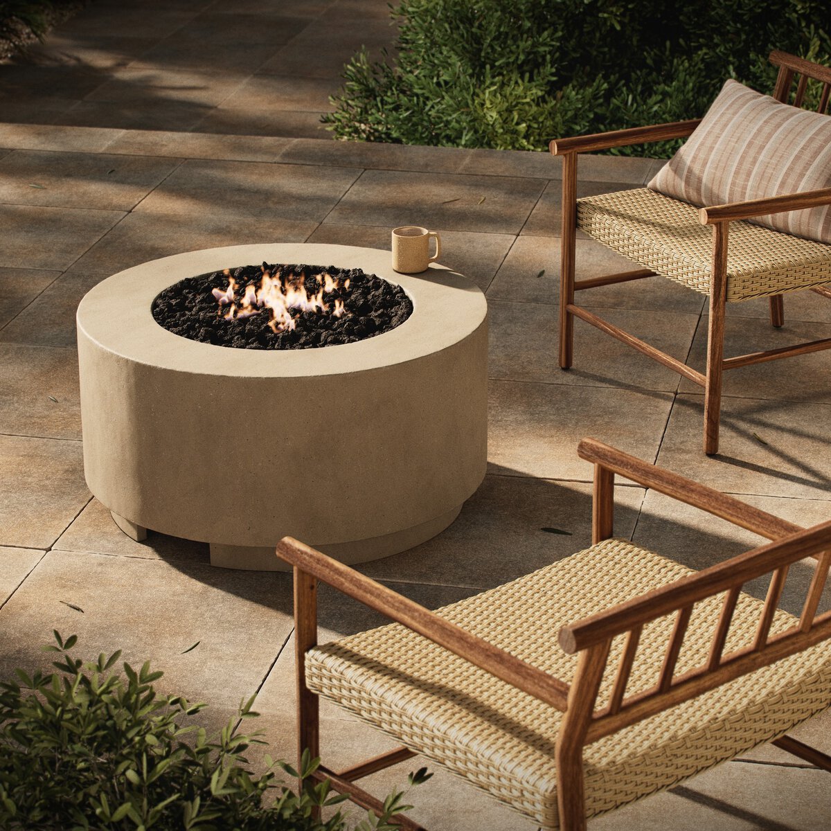 Damian Outdoor Fire Table Natural Concrete OL