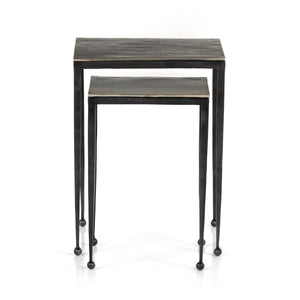 Dalston Nesting End Table Set Raw Antique Nickel OL