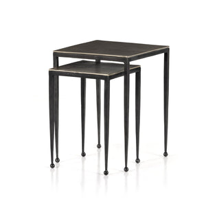 Dalston Nesting End Table Set Raw Antique Nickel OL