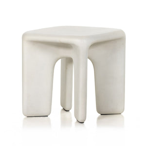 Dante End Table White Concrete OL