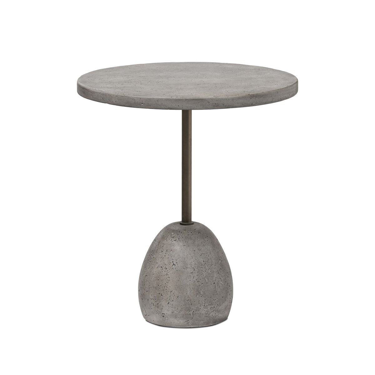 Emens Outdoor End Table Aged Smoke Concrete OL