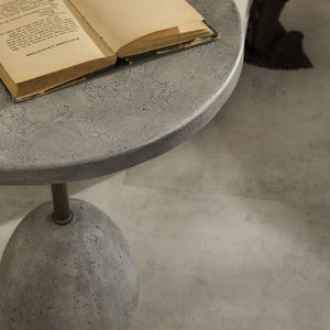 Emens Outdoor End Table Aged Smoke Concrete OL