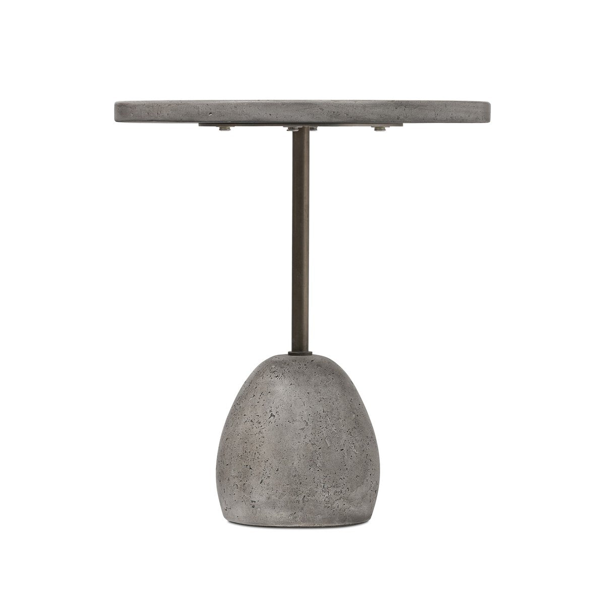Emens Outdoor End Table Aged Smoke Concrete OL