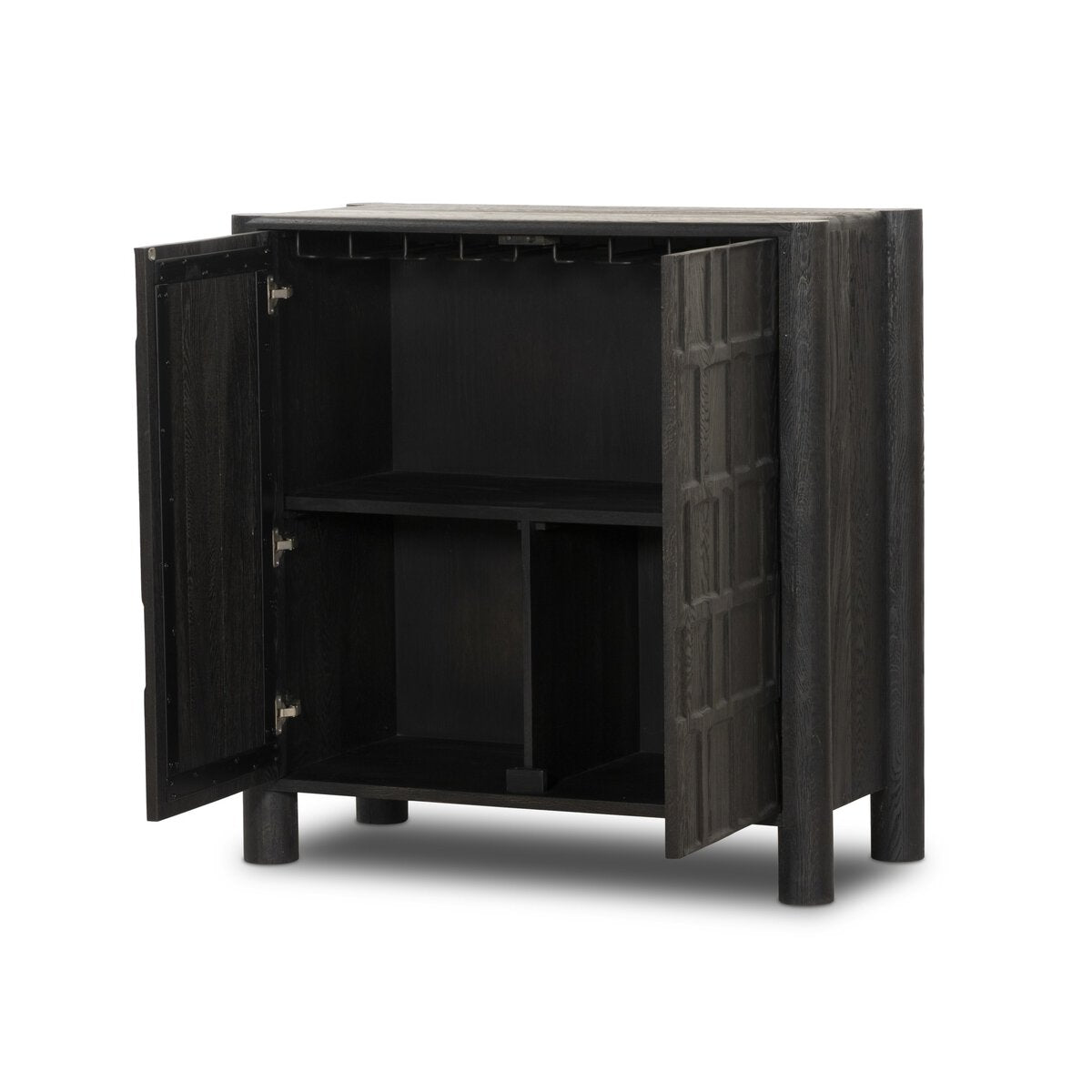 Ezri Bar Cabinet Black Oak OL