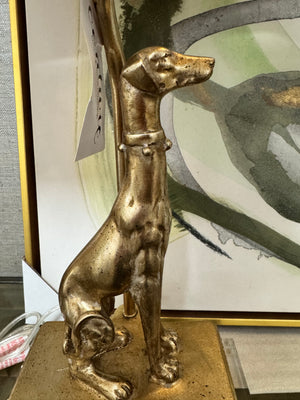 Left Regal Dog Table Lamp