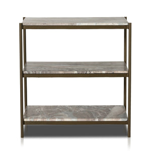 Felix Nightstand Antique Brass Canyon Marble OL