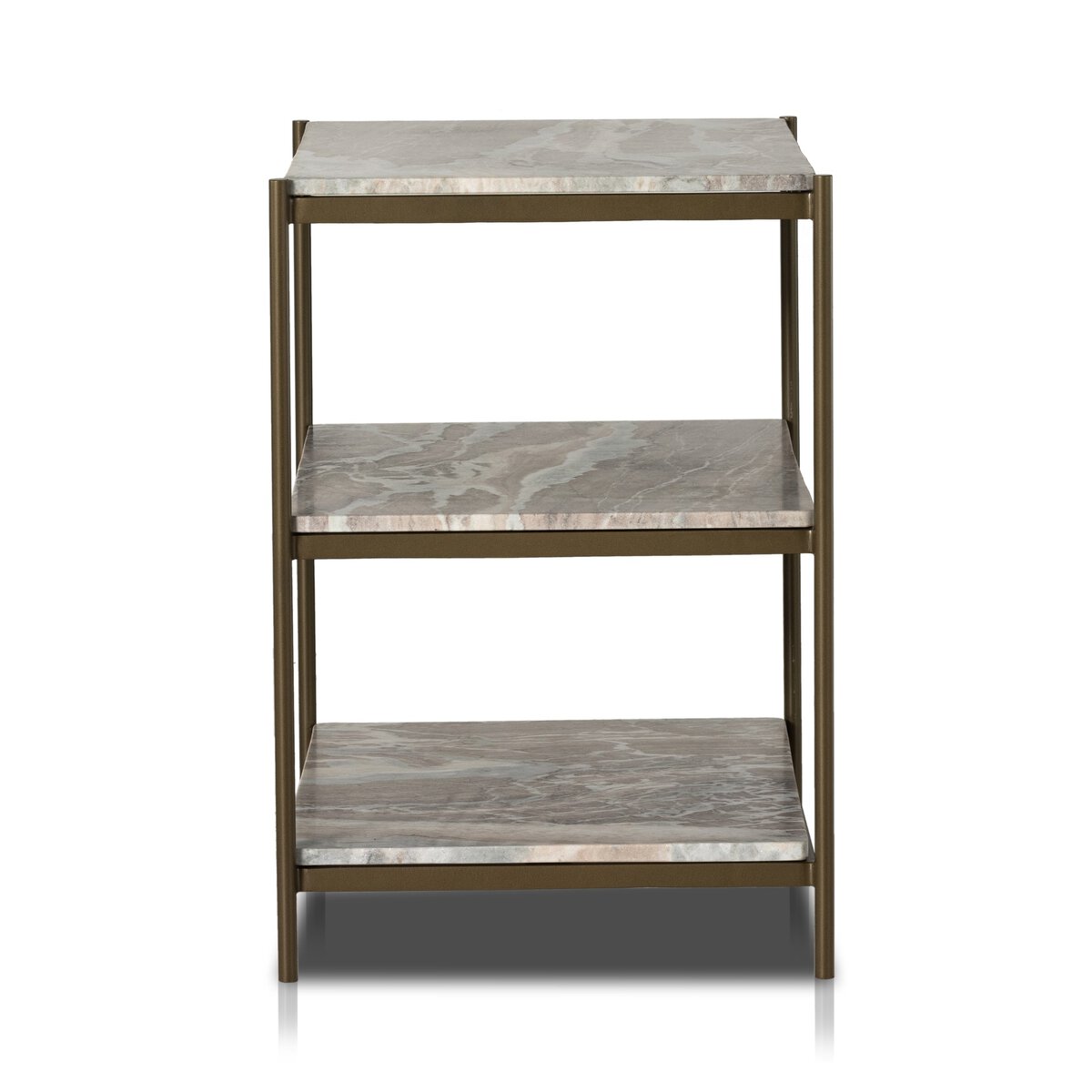 Felix Nightstand Antique Brass Canyon Marble OL