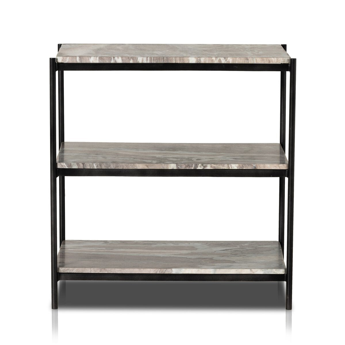 Felix Nightstand Hammered Grey w/ Clear Powder Coat OL
