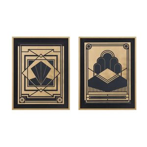 Gatsby Deco Framed Wall Art – Set of 2 - OL