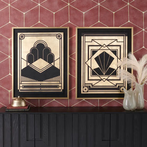 Gatsby Deco Framed Wall Art – Set of 2 - OL