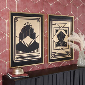 Gatsby Deco Framed Wall Art – Set of 2 - OL
