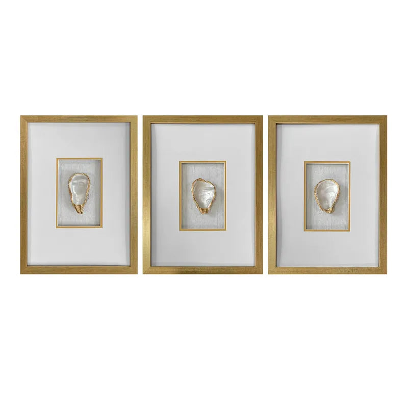 Gilded Oyster Framed Art Collection – Set of 3 - OL