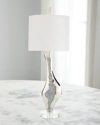 Glass Geode Table Lamp