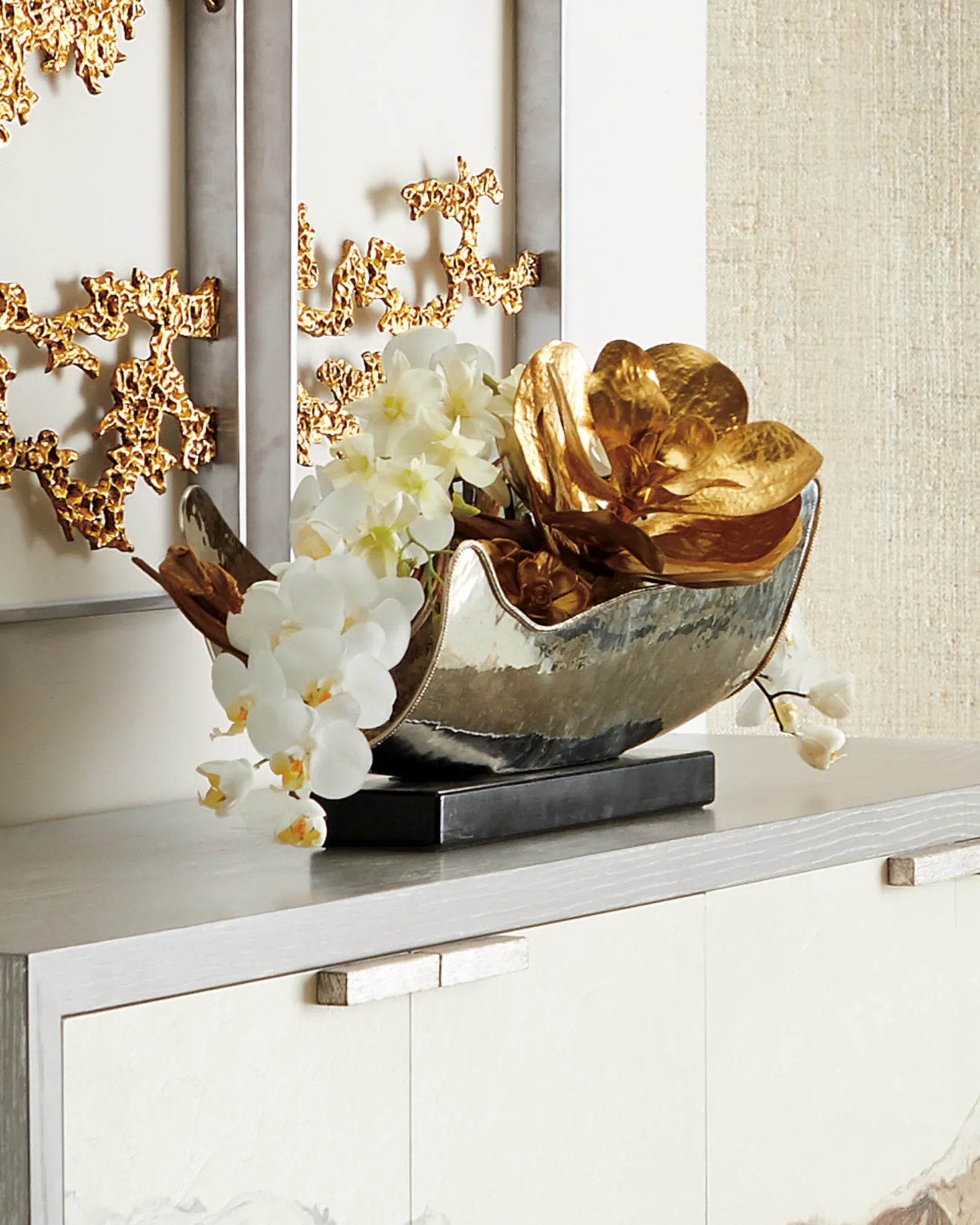 Golden Silver Floral Arrangement