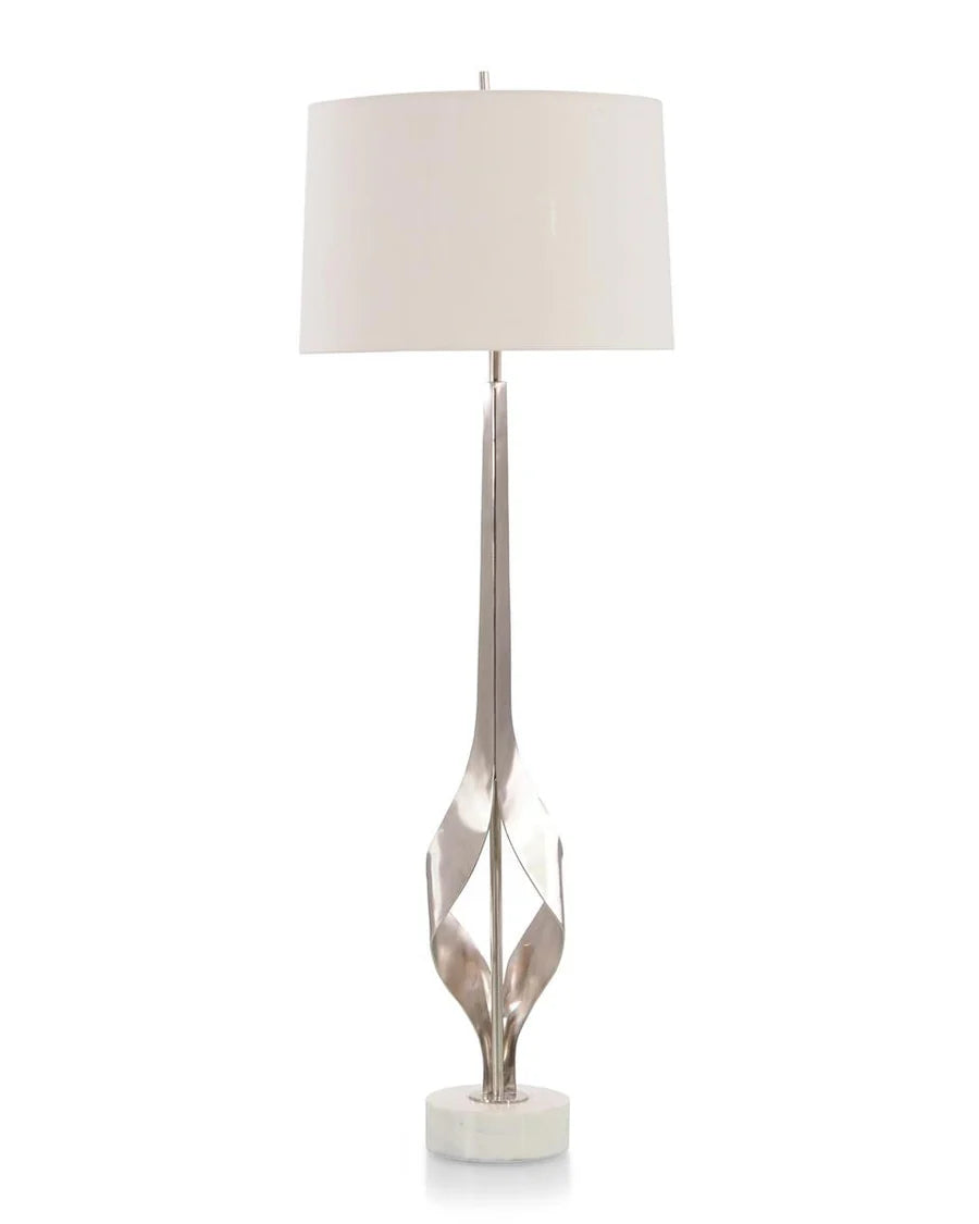 Graceful Nickel Floor Lamp