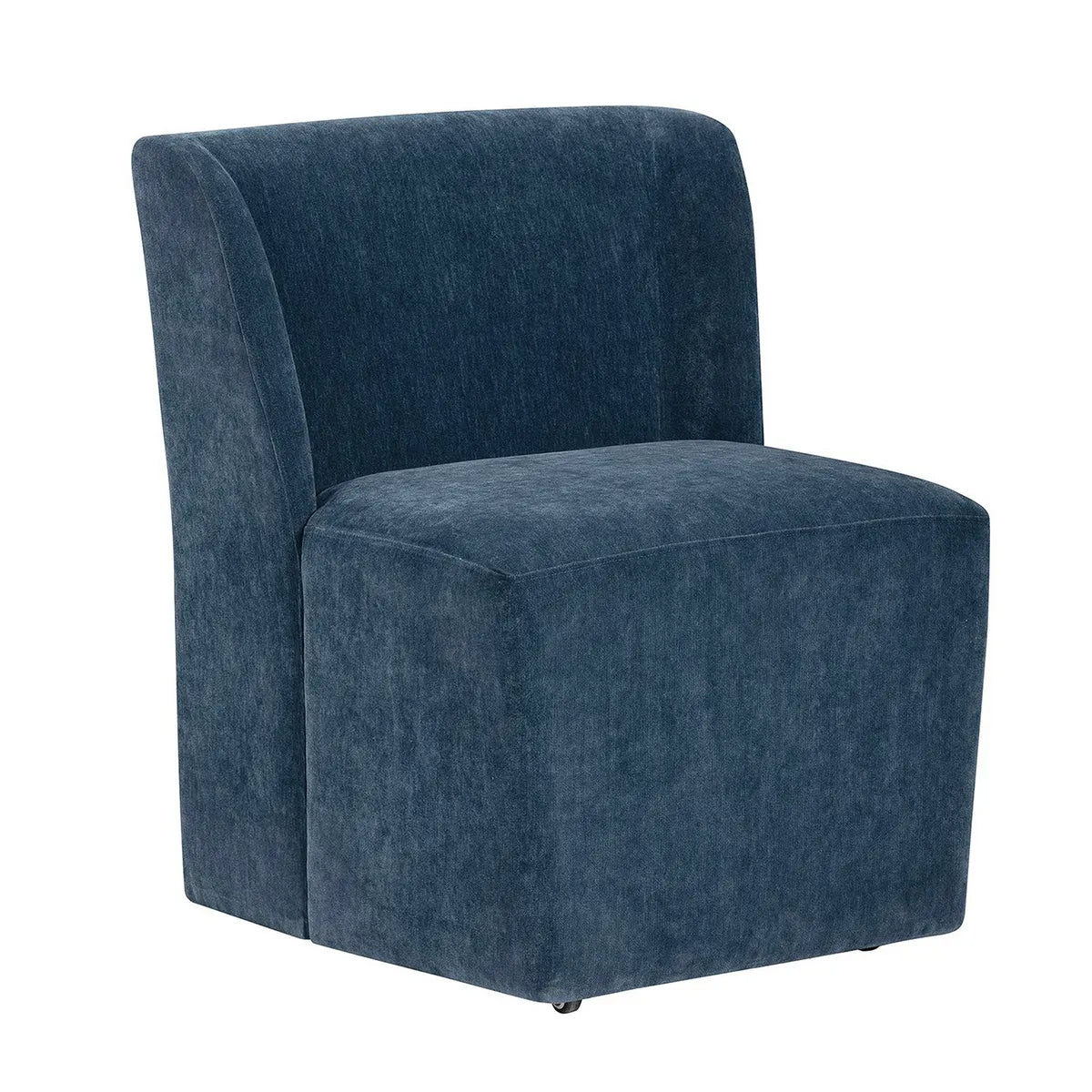 Harlow Blue Rolling Dining Chairs - Pair - OL