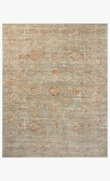 Estate Rug Aqua/Terracotta 9 x 12