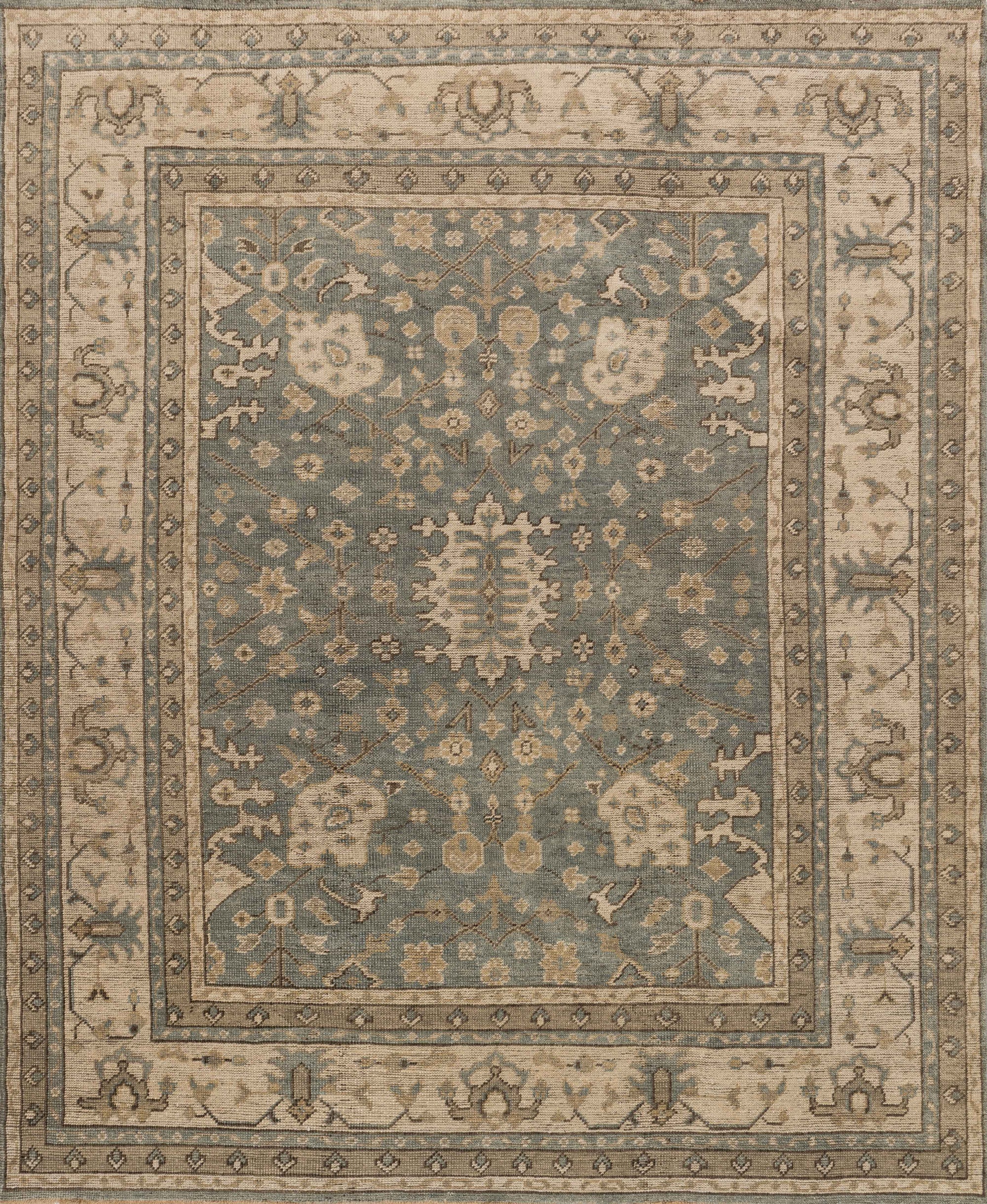 Heirloom Collection Loloi Aqua/Stone Rug