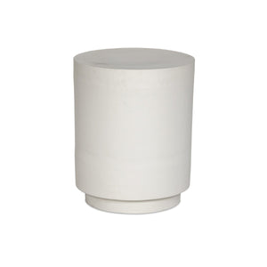 Javi Outdoor End Table Matte White Cast Aluminum OL
