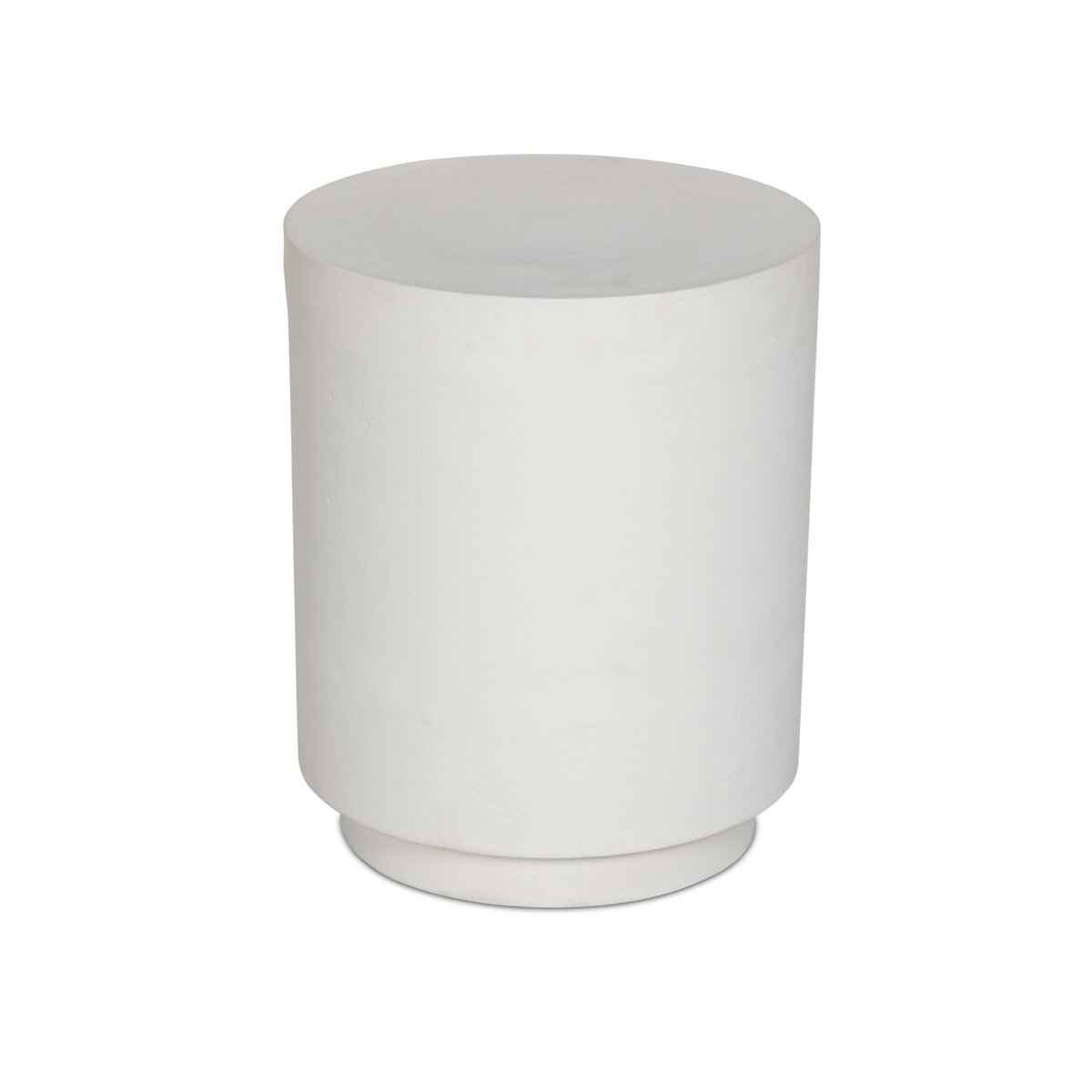 Javi Outdoor End Table Matte White Cast Aluminum OL
