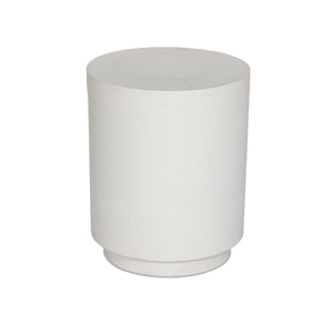 Javi Outdoor End Table Matte White Cast Aluminum OL