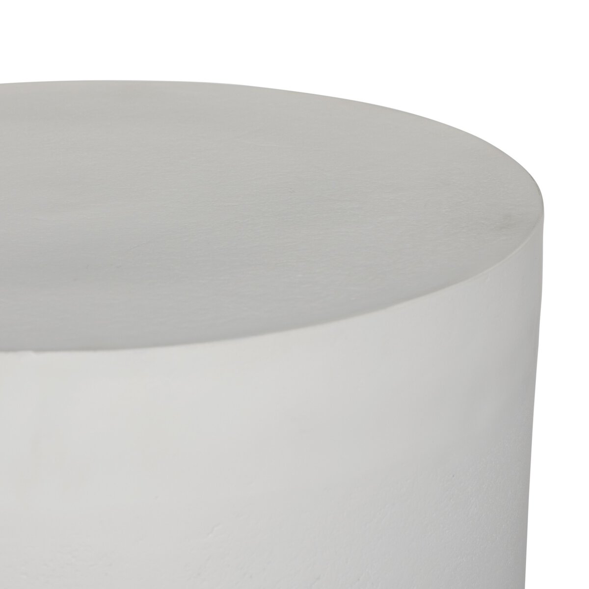 Javi Outdoor End Table Matte White Cast Aluminum OL
