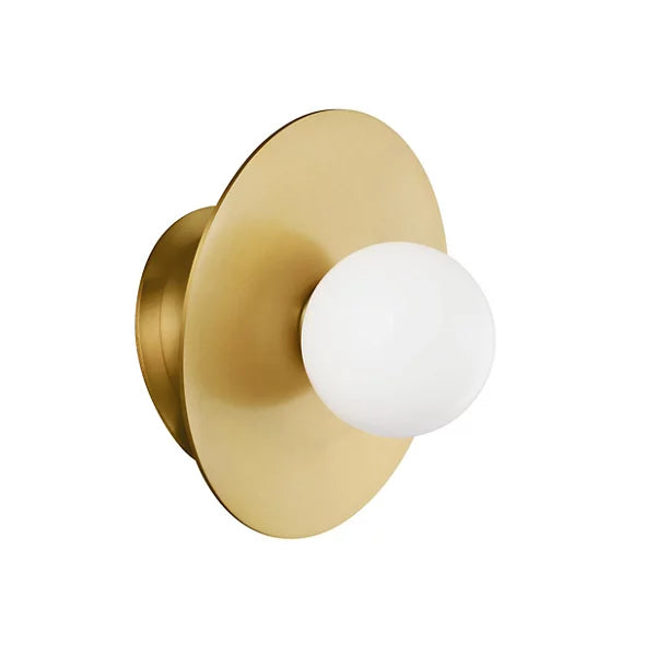Nodes Angled 1-Light Wall Sconce-Gold