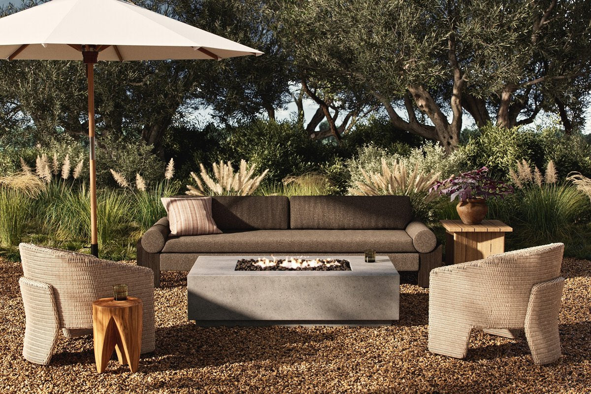 Kenton Outdoor Fire Table Pewter Concrete OL