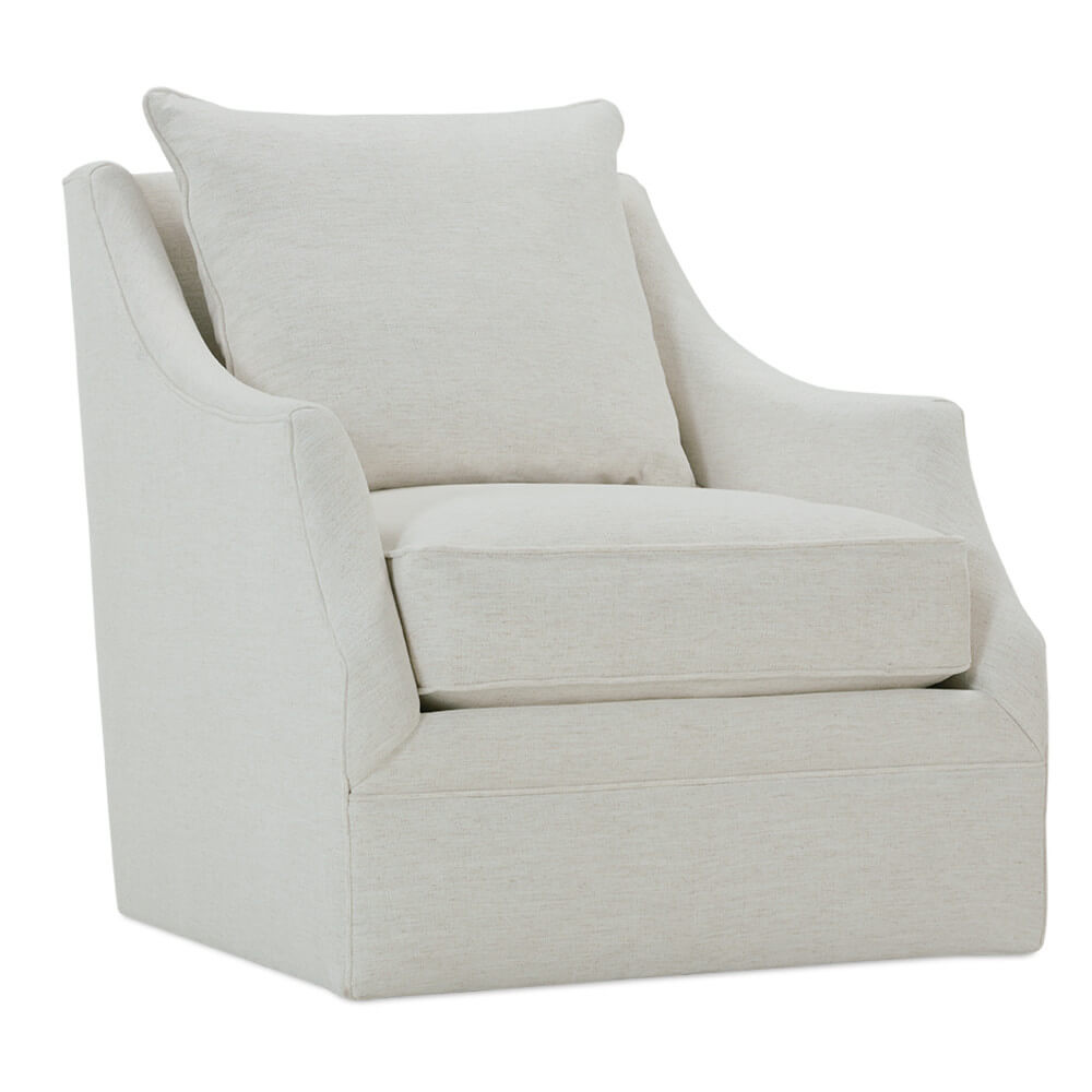 Kara Swivel Chair in Nomad Snow - OL