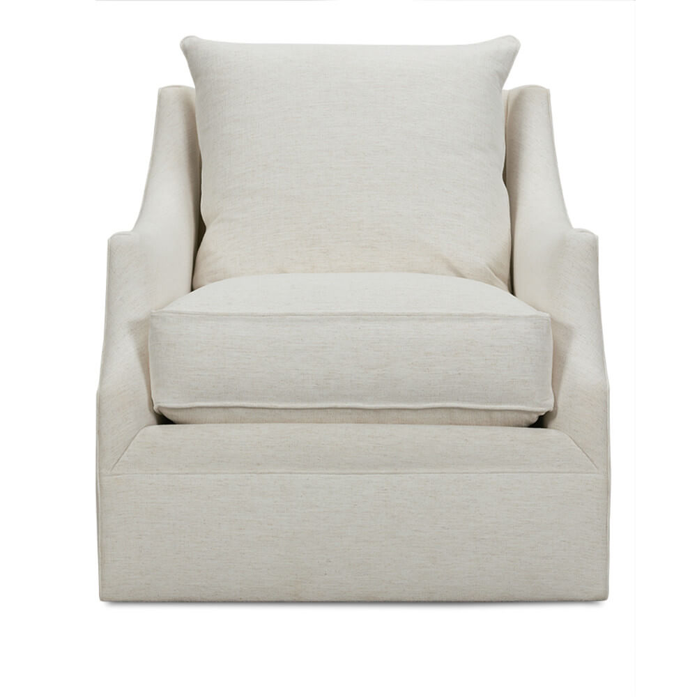 Kara Express Swivel Glider Chair in Nomad Snow - OL