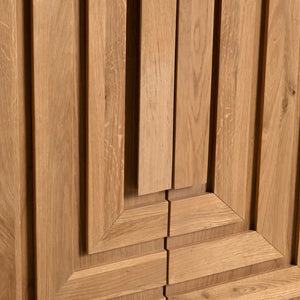 The Linear Haven Geometric Wood Shoe Cabinet - OL