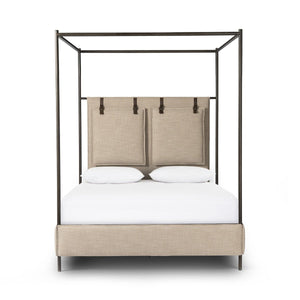 Leigh Queen Canopy Bed Palm Ecru OL