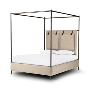 Leigh Queen Canopy Bed Palm Ecru OL