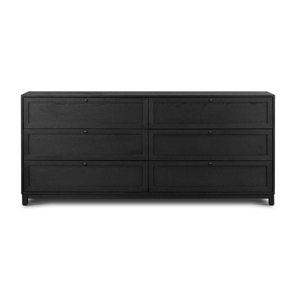 Millie 6 Drawer Dresser Drifted Matte Black Veneer OL