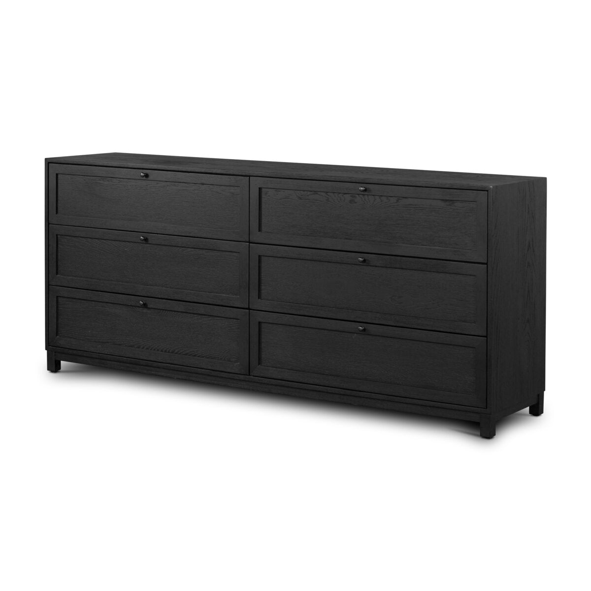 Millie 6 Drawer Dresser Drifted Matte Black Veneer OL