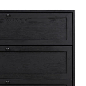 Millie 6 Drawer Dresser Drifted Matte Black Veneer OL