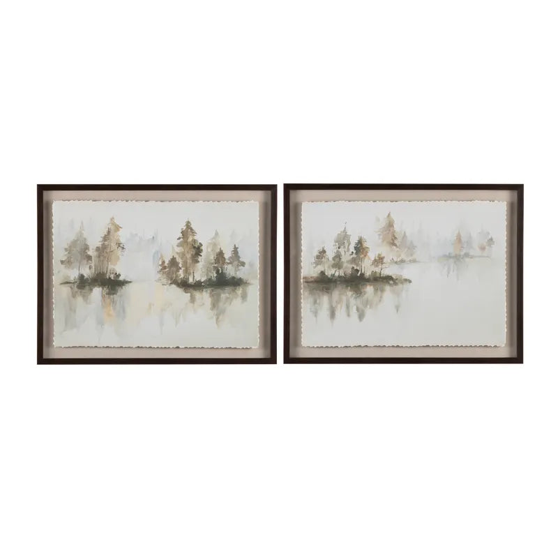 The Misty Lake Framed Art Collection – Set of 2 - OL