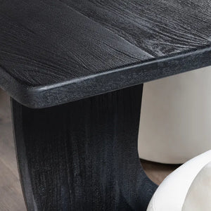 Maddox Black Mango Wood Dining Table - OL