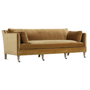 90” Madeline Sofa - Antiqued Amber Velvet - OL