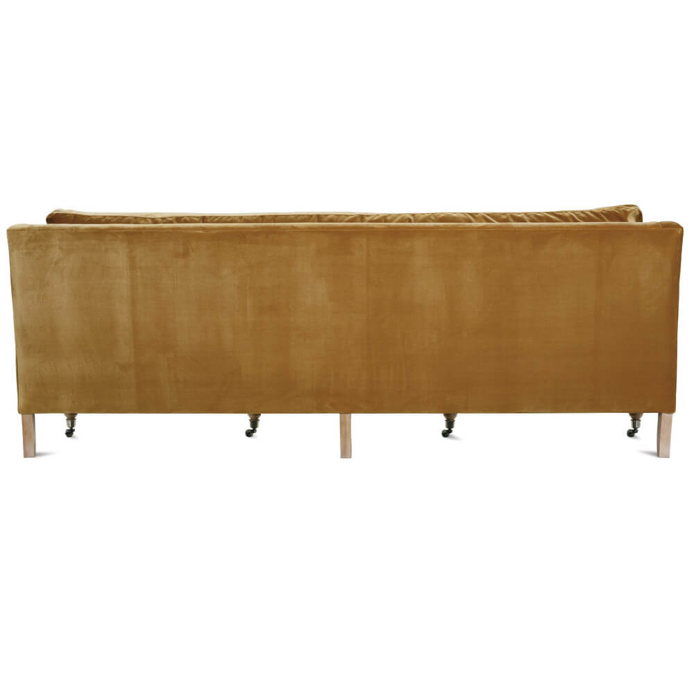 90” Madeline Sofa - Antiqued Amber Velvet - OL