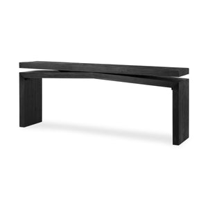 Matthes Reclaimed Pine Console Table Aged Black Pine OL