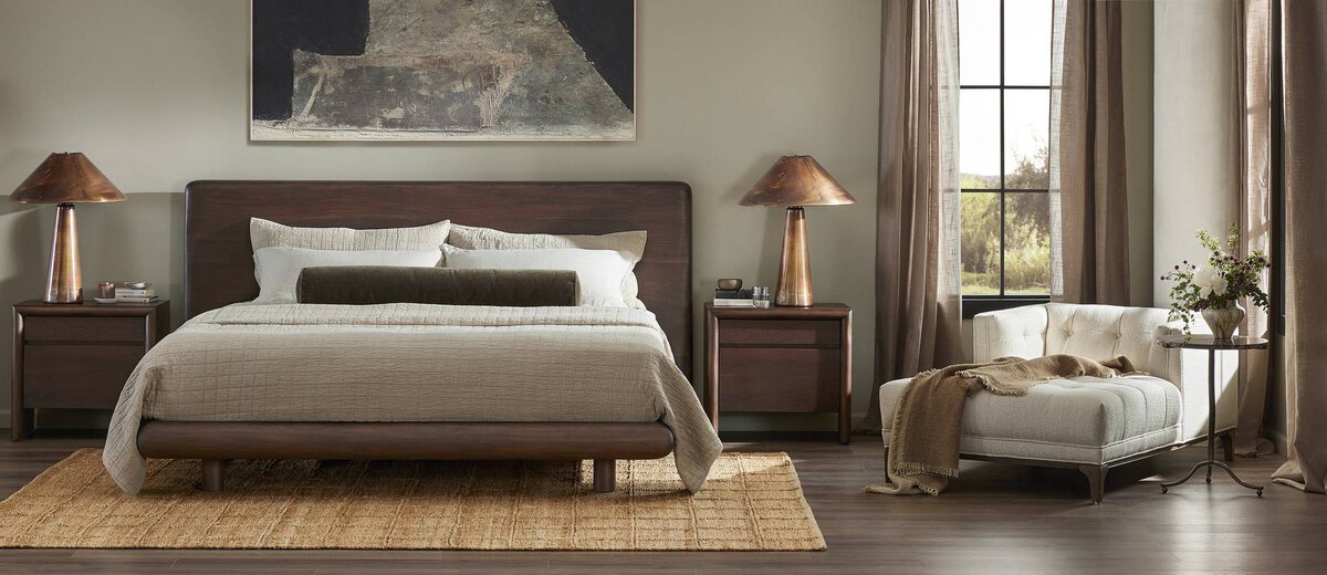 Nigel Bed KING Rustic Brown Acacia OL