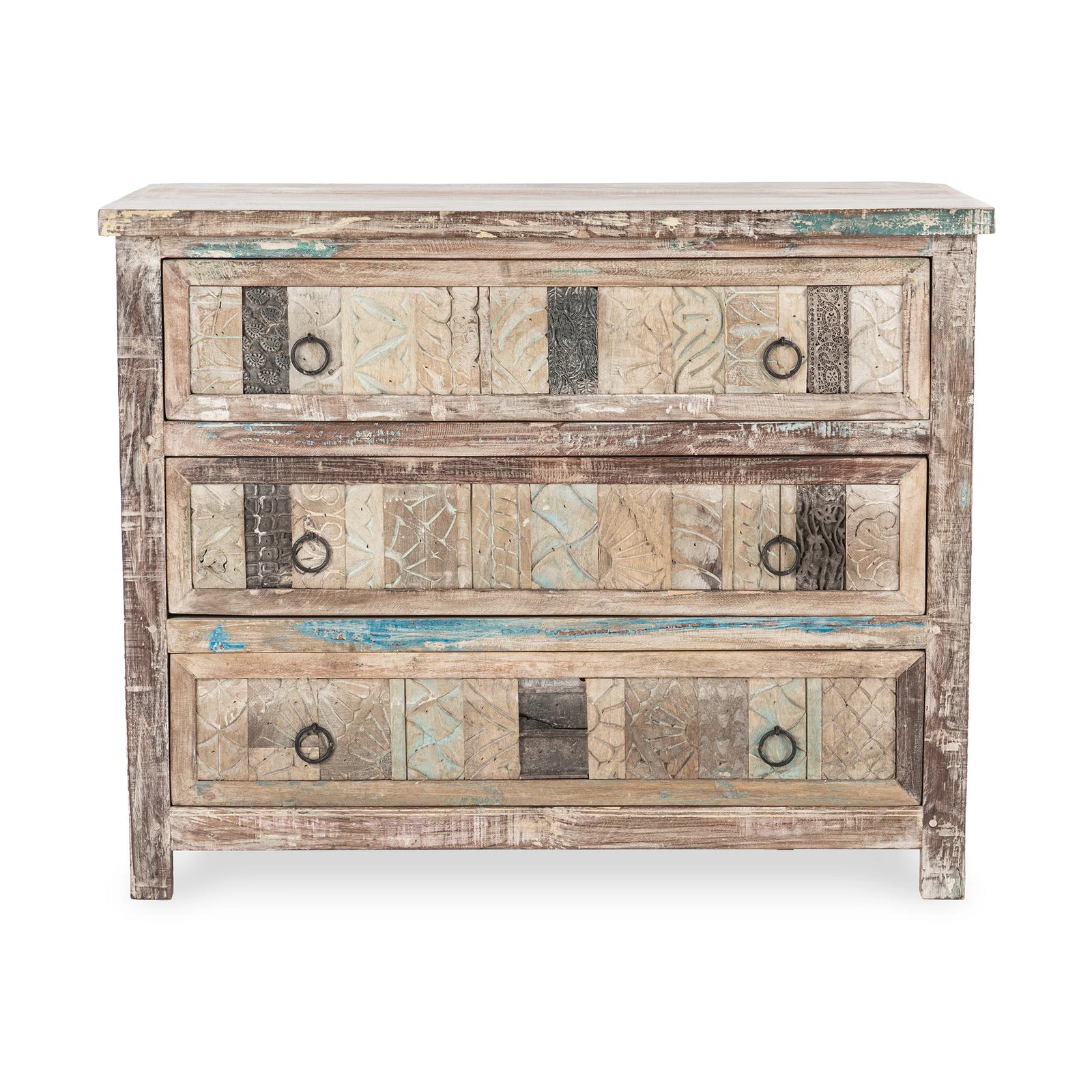 40" 3 Drawer Print Block Dresser OL